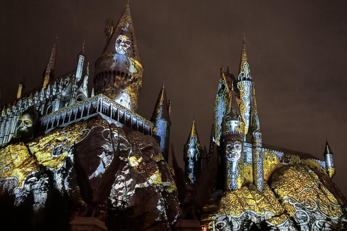 Hogwarts at Universal Lit Up with Dementors 